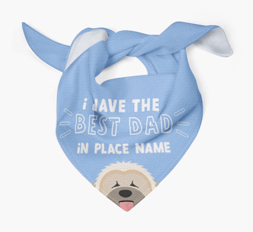 Best Dad In Town: Personalised {breedFullName} Bandana