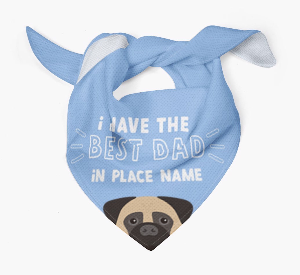 Best Dad In Town: Personalised {breedFullName} Bandana
