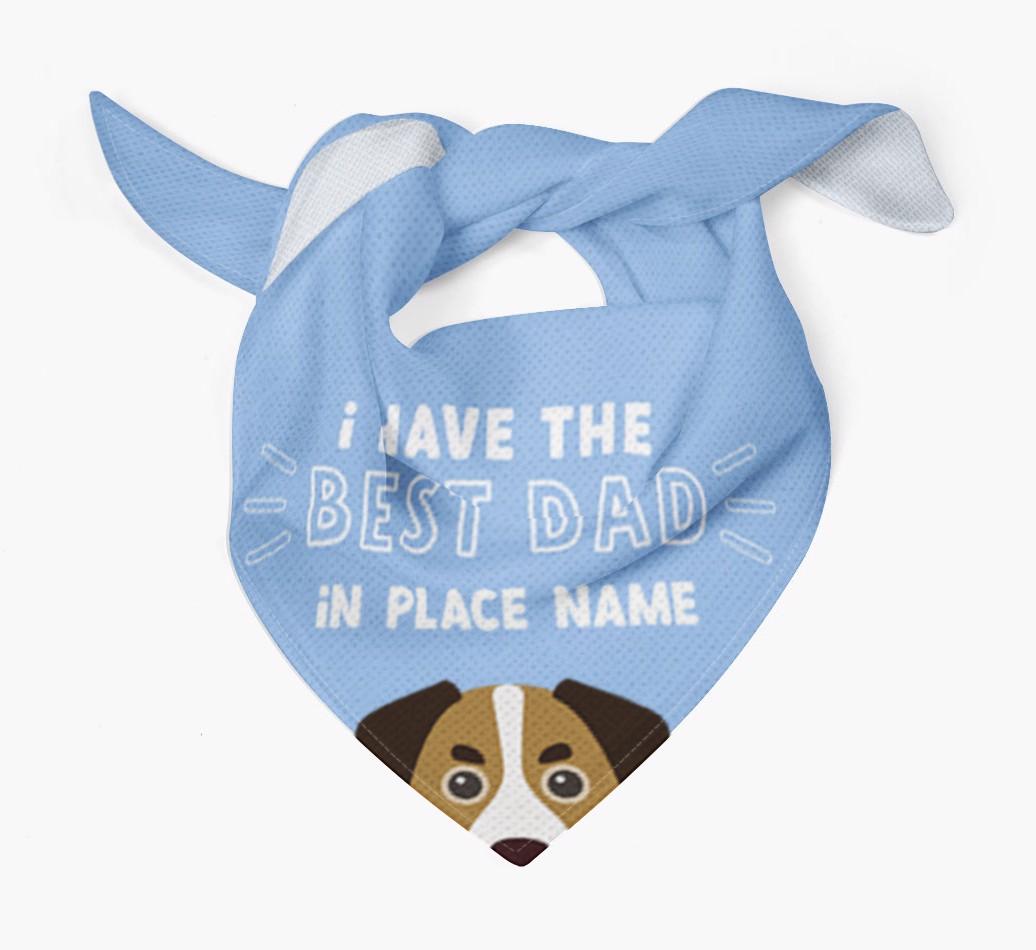 Best Dad In Town: Personalised {breedFullName} Bandana