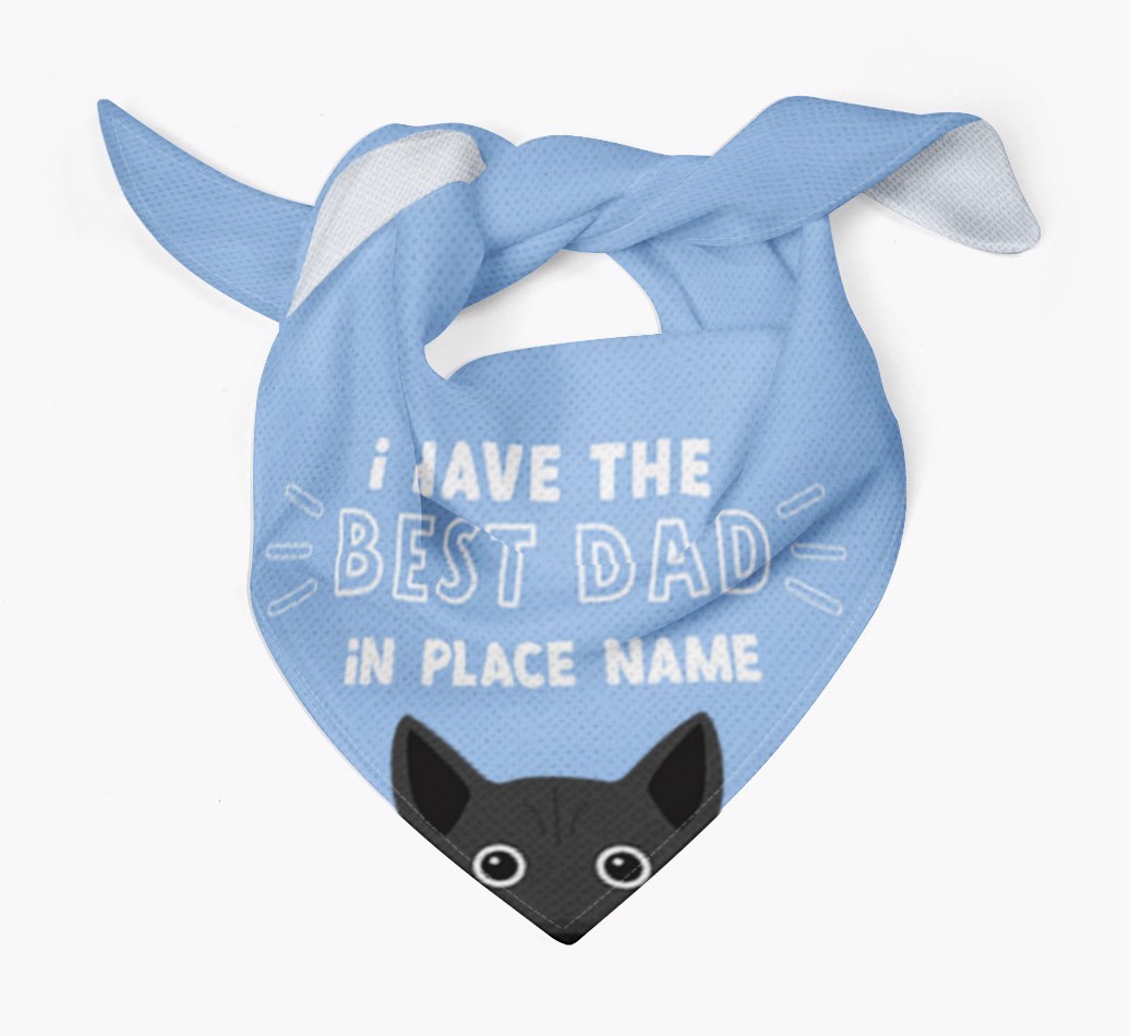 Best Dad In Town: Personalised {breedFullName} Bandana