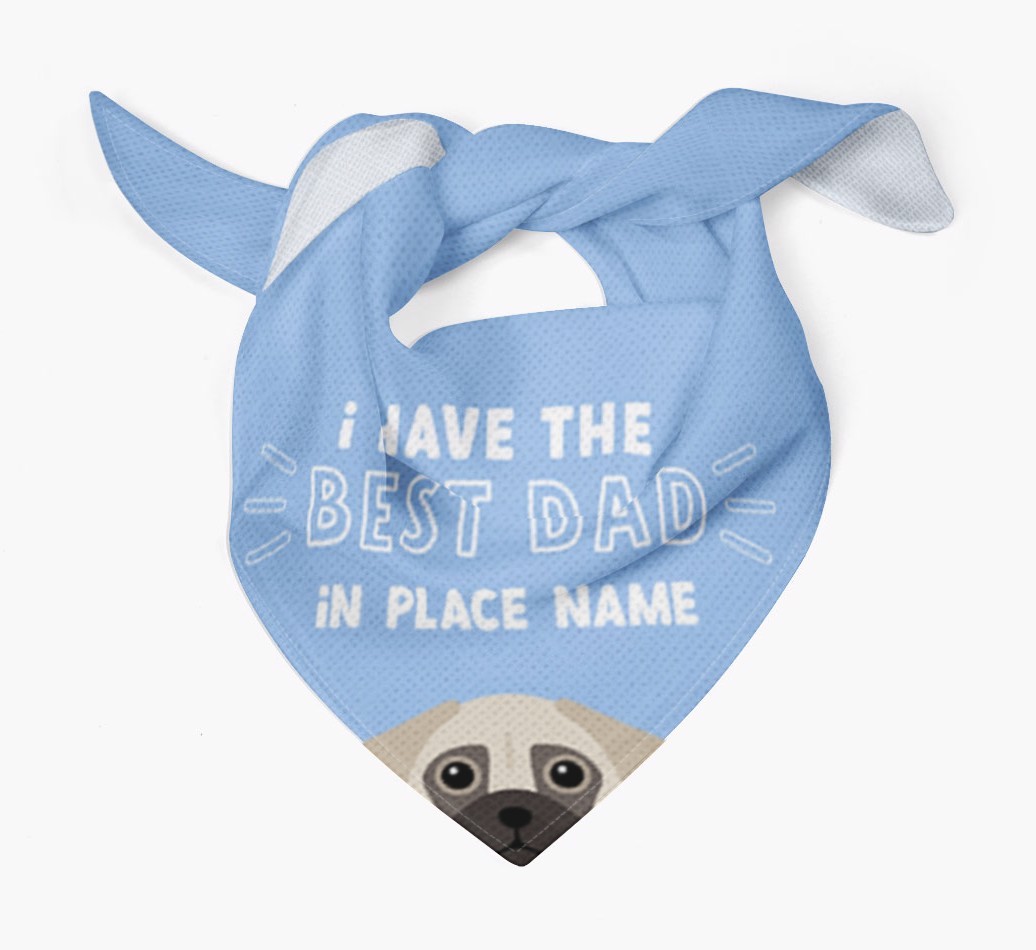 Best Dad In Town: Personalised {breedFullName} Bandana