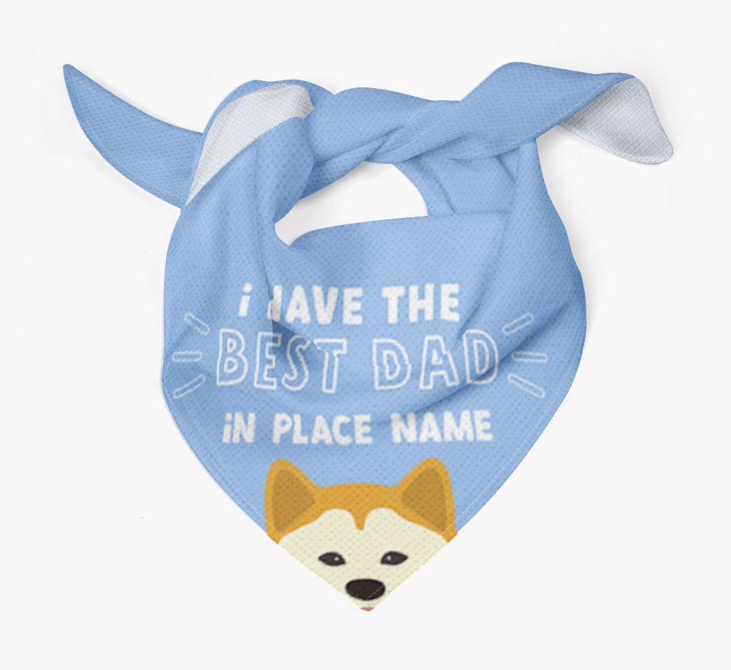 Best Dad In Town: Personalised {breedFullName} Bandana