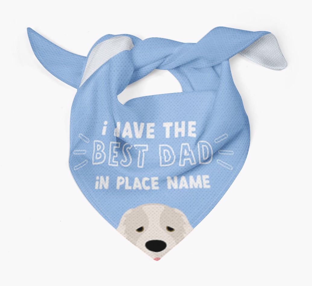 Best Dad In Town: Personalised {breedFullName} Bandana