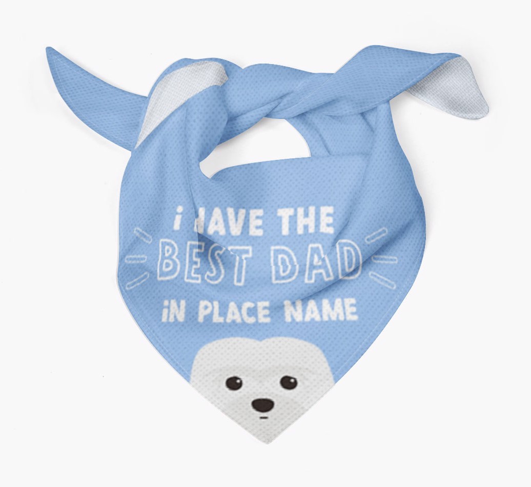 Best Dad In Town: Personalised {breedFullName} Bandana