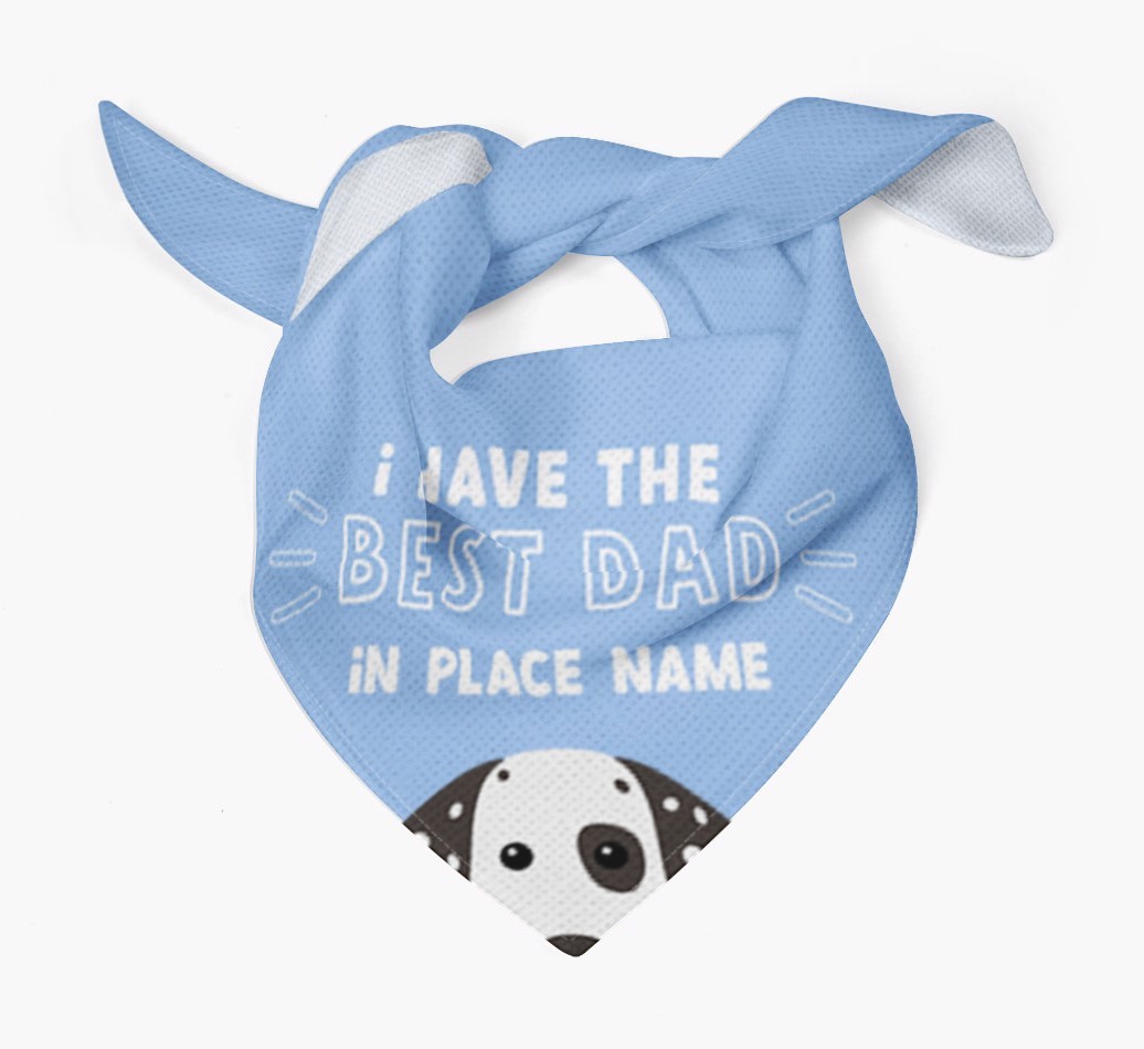Best Dad In Town: Personalised {breedFullName} Bandana