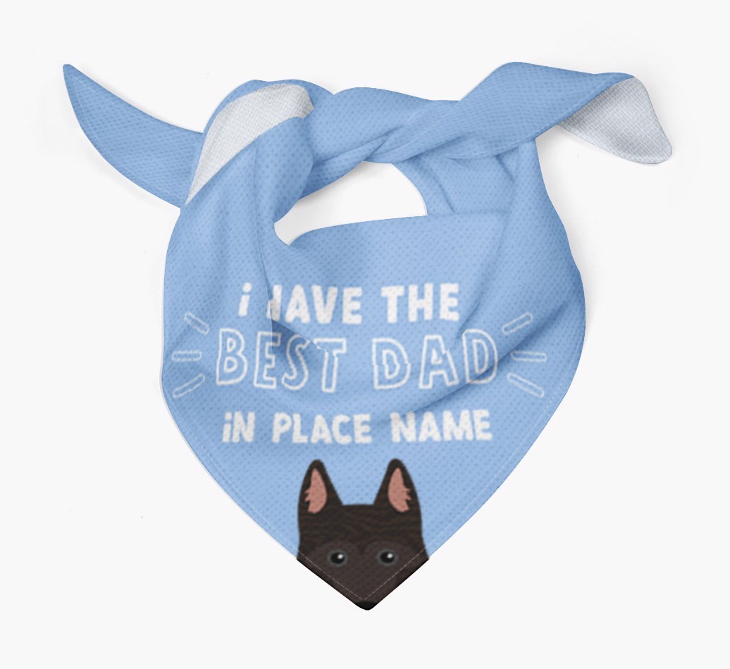 Best Dad In Town: Personalised {breedFullName} Bandana