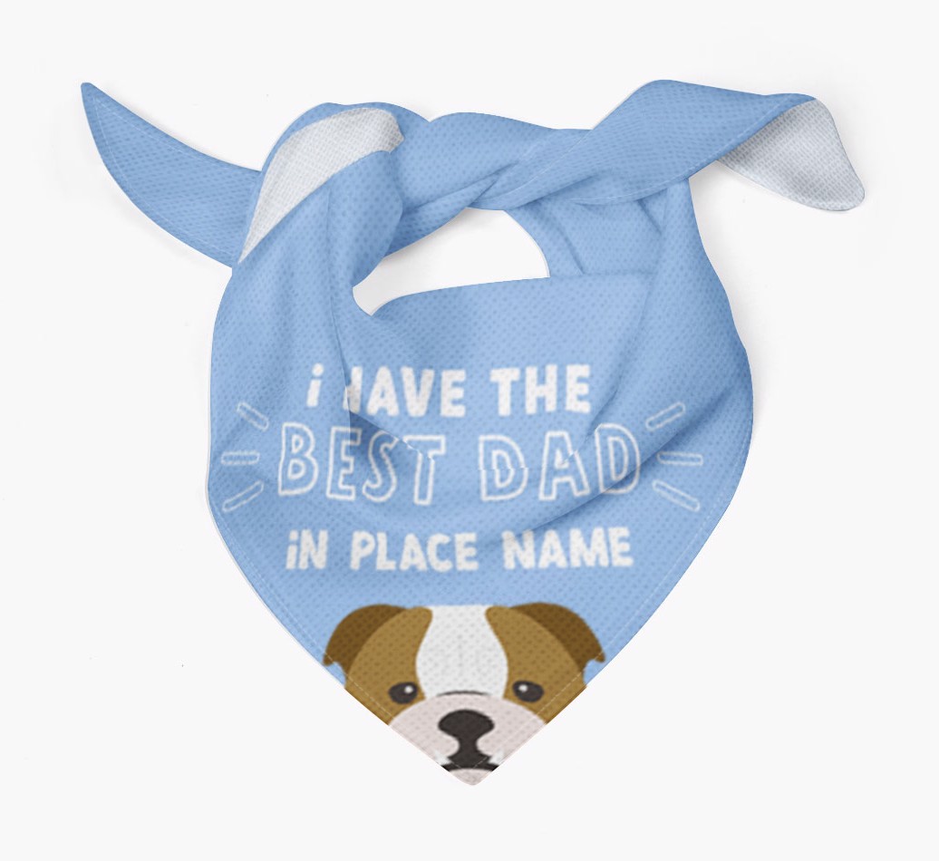 Best Dad In Town: Personalised {breedFullName} Bandana