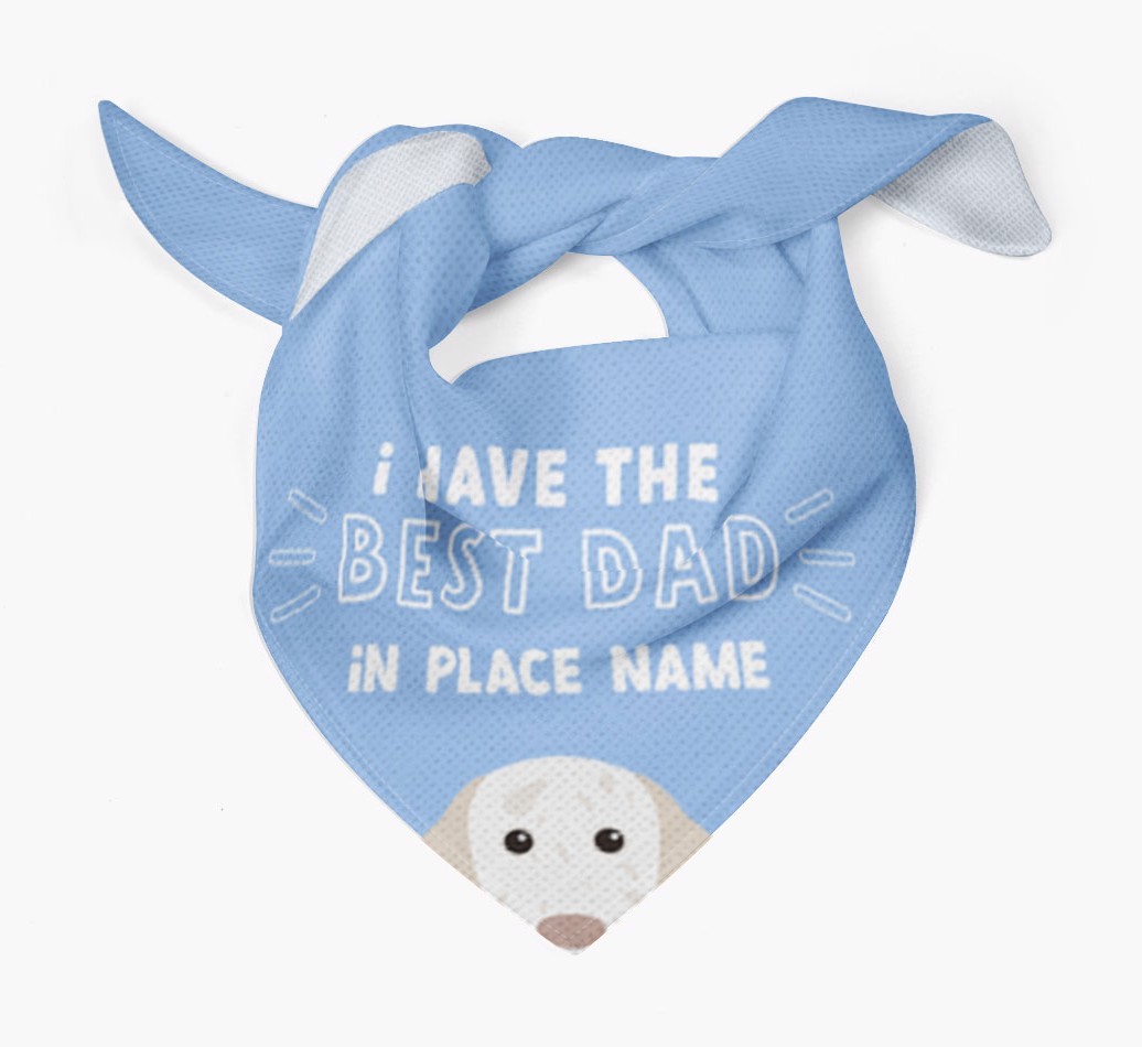 Best Dad In Town: Personalised {breedFullName} Bandana