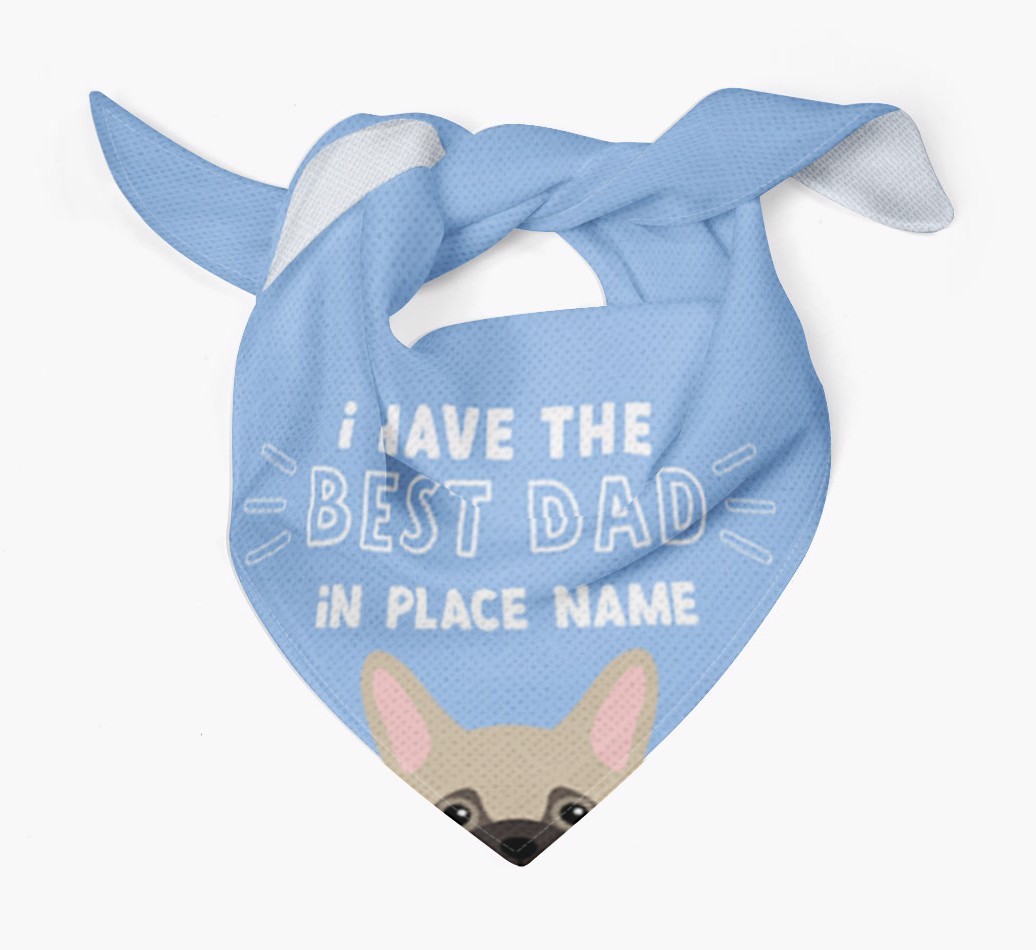Best Dad In Town: Personalised {breedFullName} Bandana