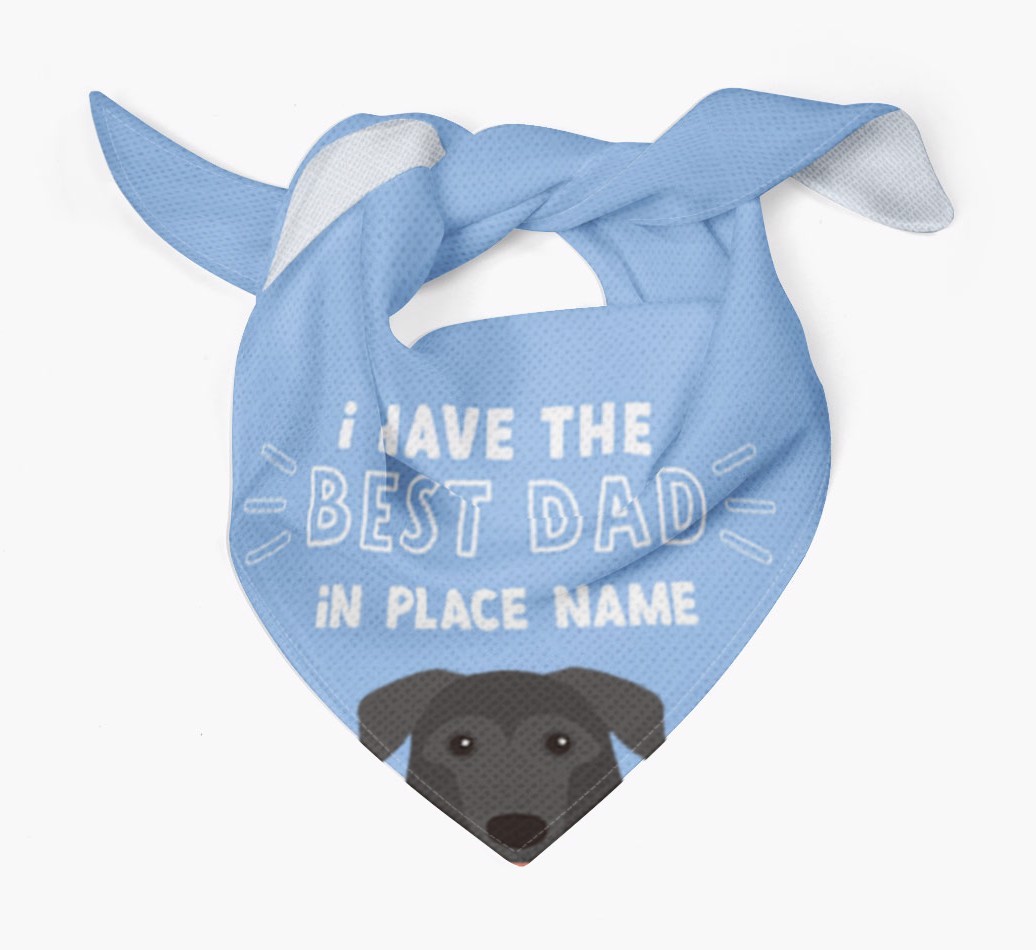 Best Dad In Town: Personalised {breedFullName} Bandana