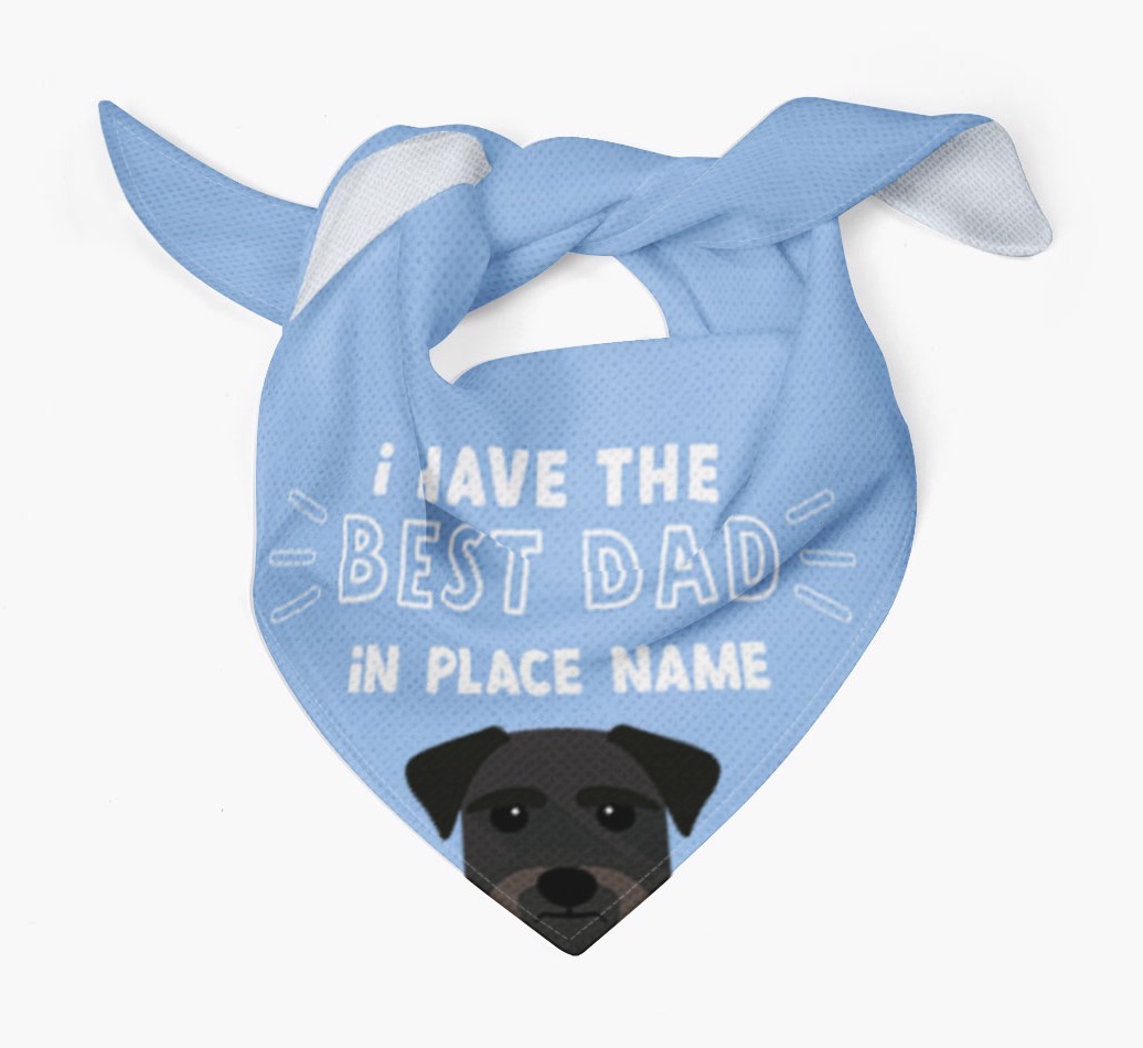 Best Dad In Town: Personalised {breedFullName} Bandana