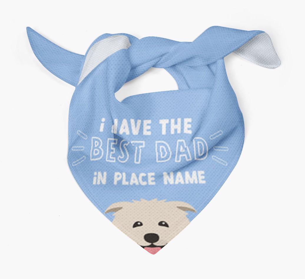Best Dad In Town: Personalised {breedFullName} Bandana