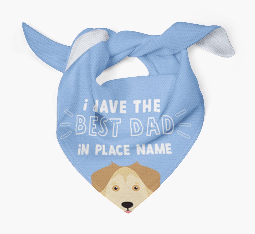 Best Dad In Town: Personalised {breedFullName} Bandana