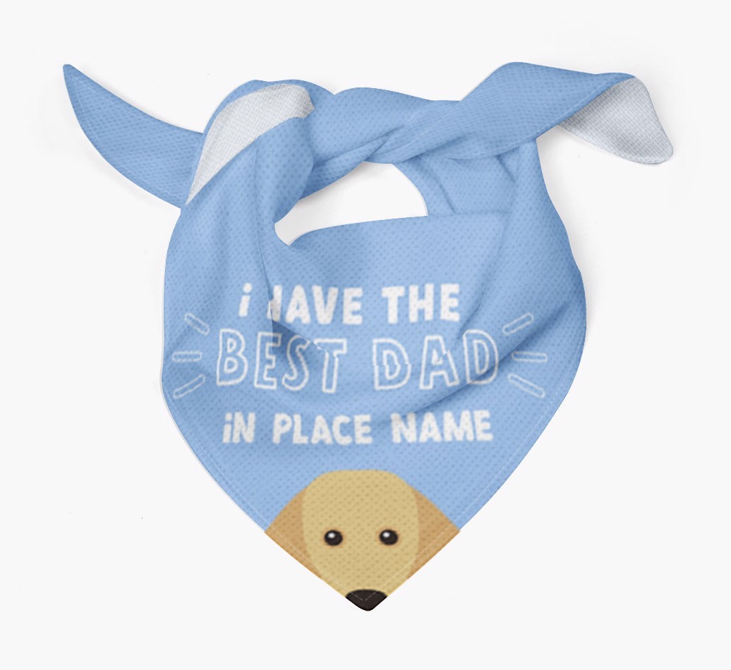 Best Dad In Town: Personalised {breedFullName} Bandana