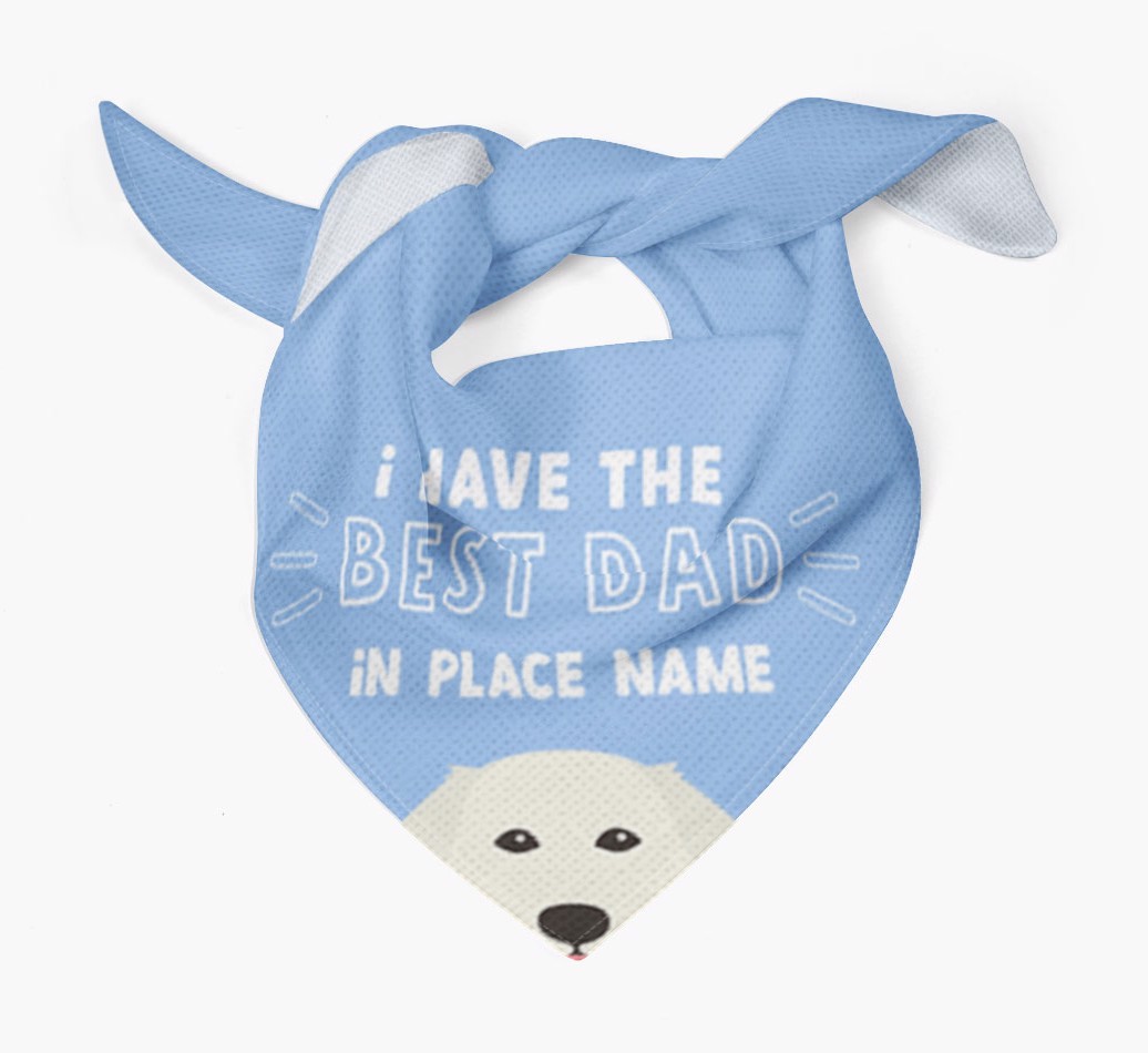 Best Dad In Town: Personalised {breedFullName} Bandana