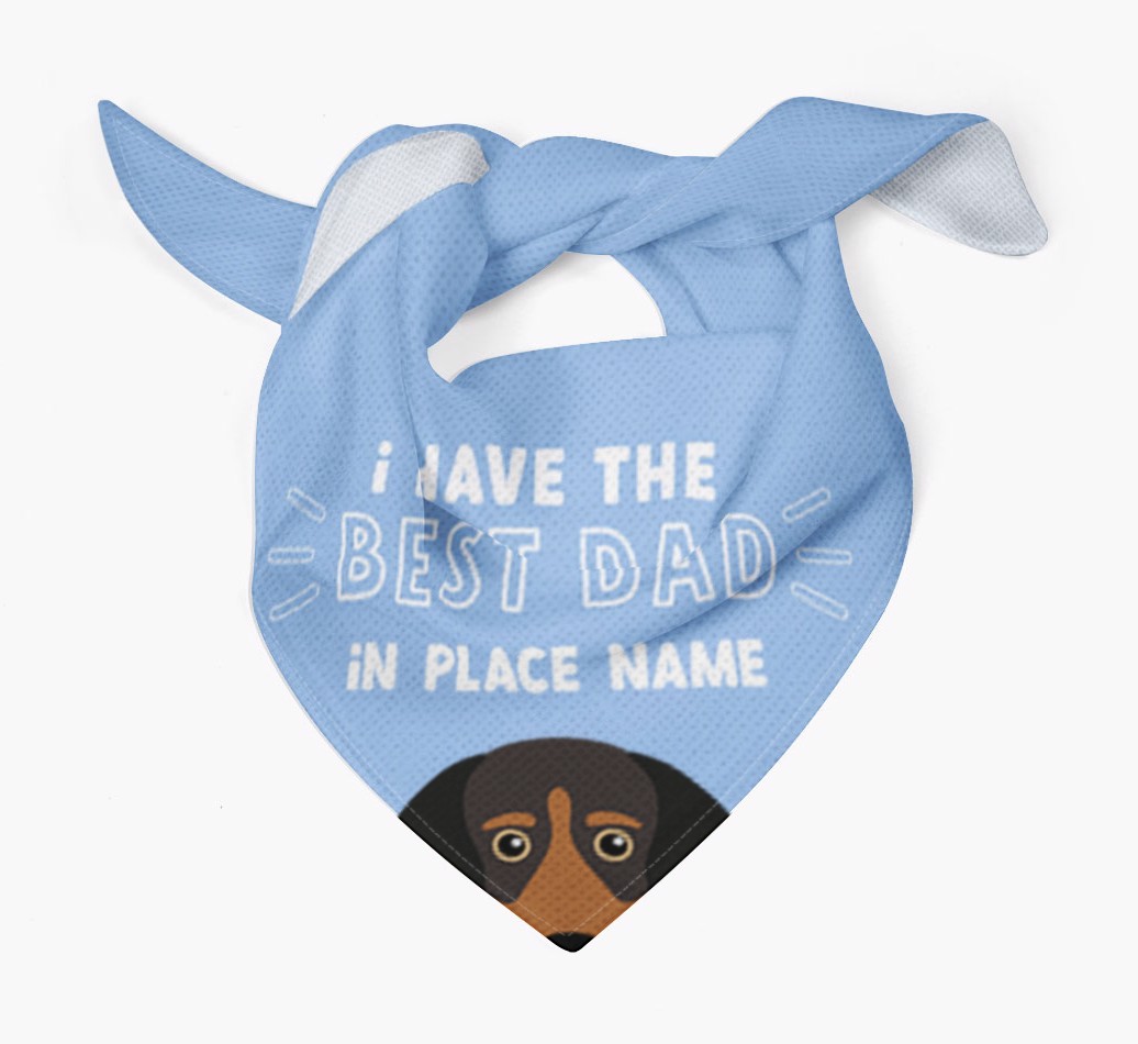 Best Dad In Town: Personalised {breedFullName} Bandana