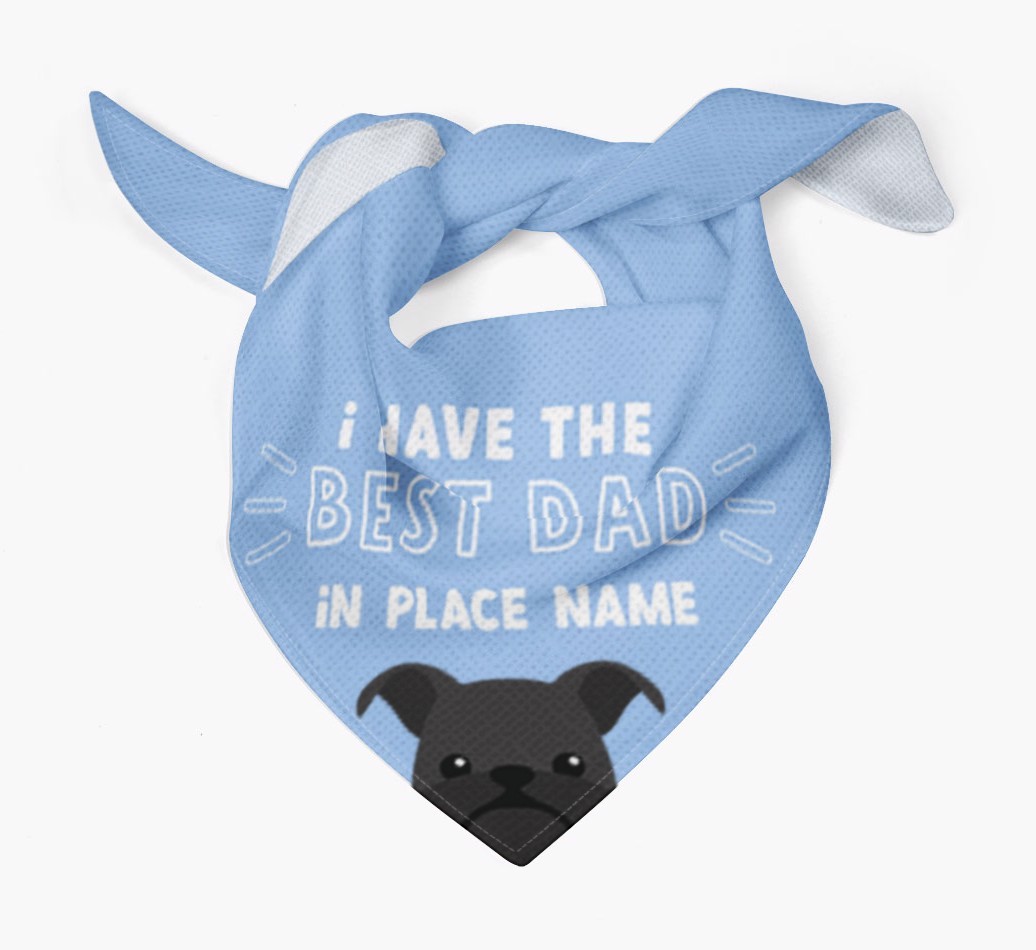 Best Dad In Town: Personalised {breedFullName} Bandana