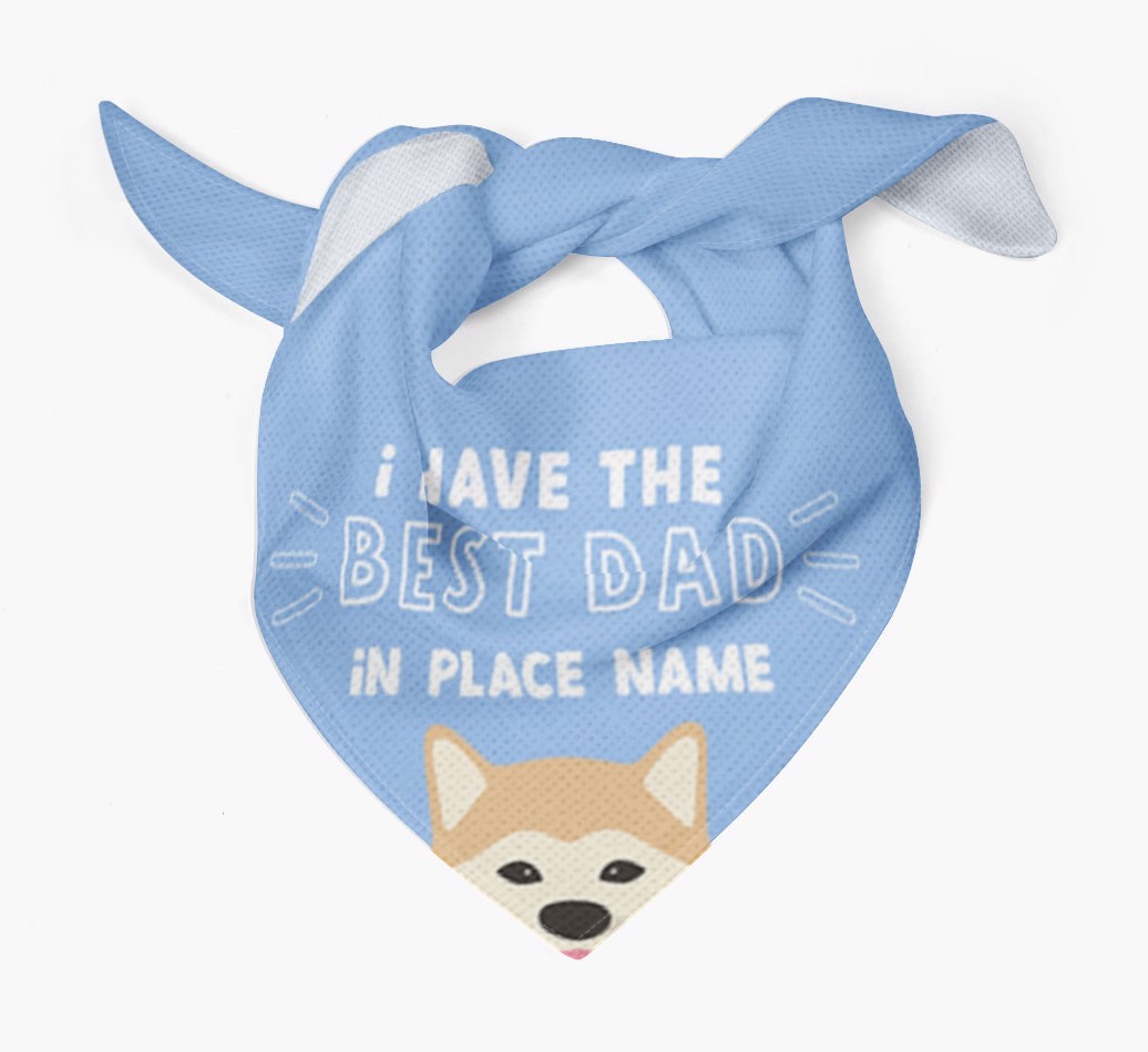 Best Dad In Town: Personalised {breedFullName} Bandana