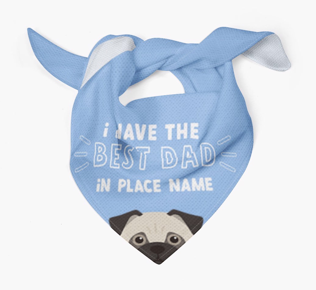 Best Dad In Town: Personalised {breedFullName} Bandana