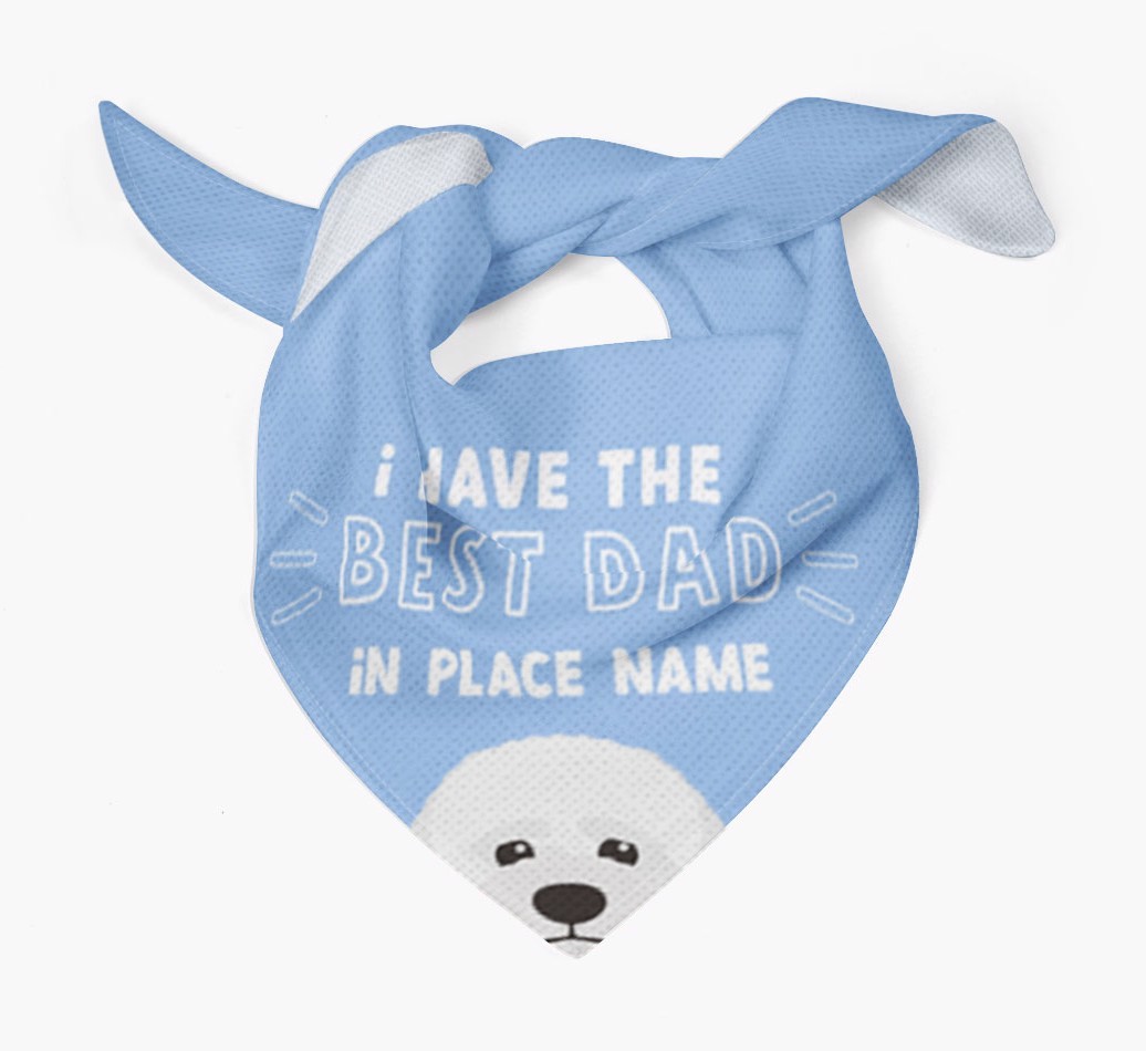 Best Dad In Town: Personalised {breedFullName} Bandana