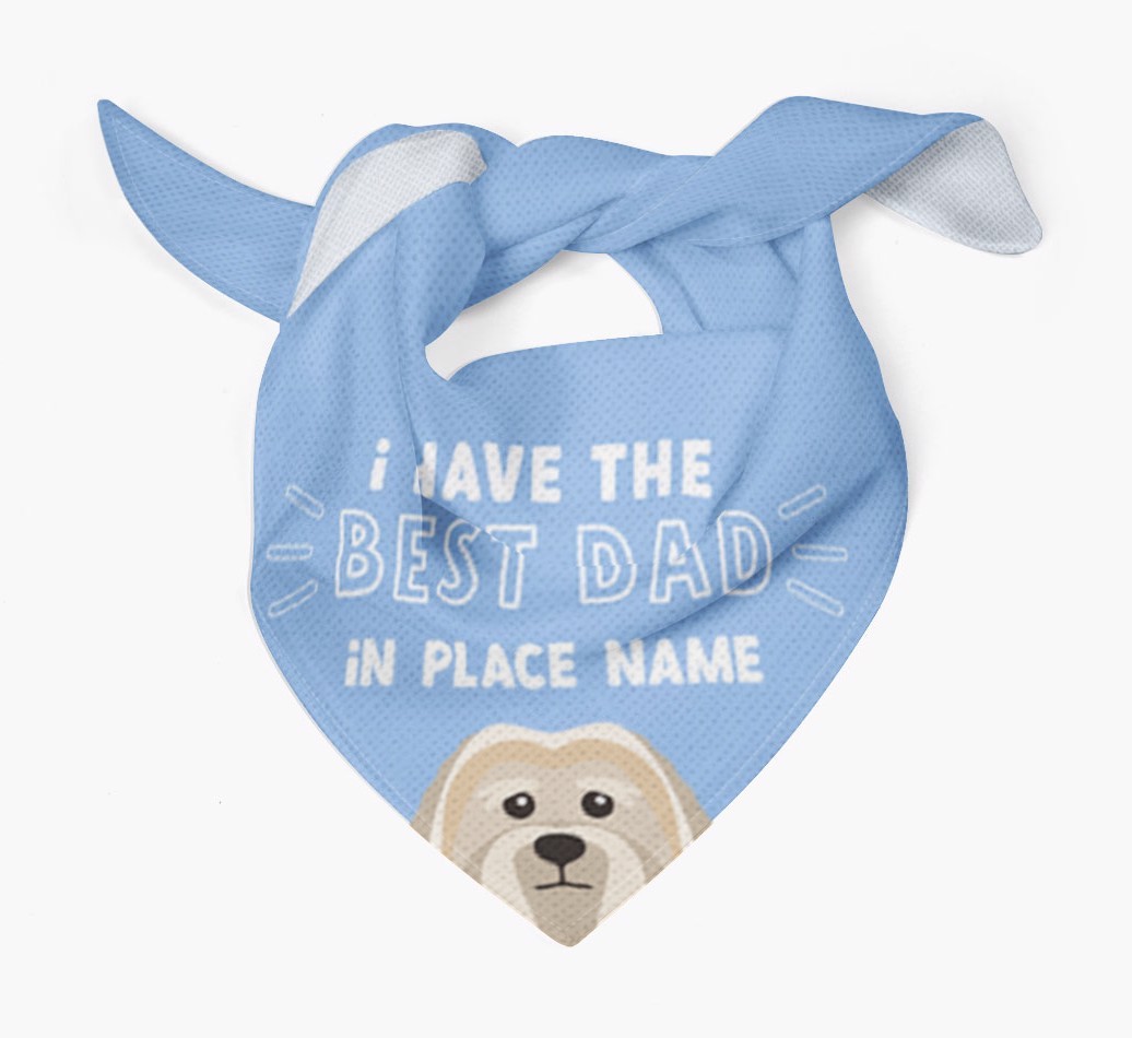 Best Dad In Town: Personalised {breedFullName} Bandana