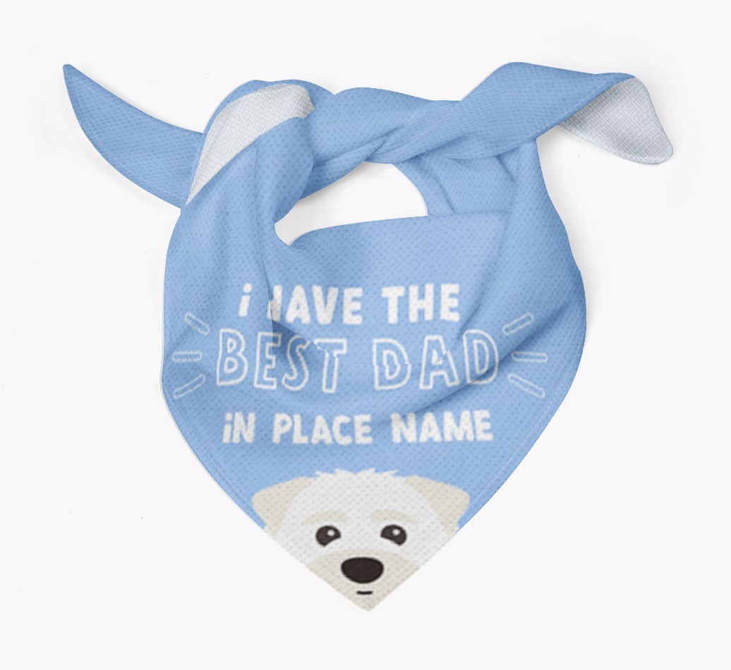 Best Dad In Town: Personalised {breedFullName} Bandana