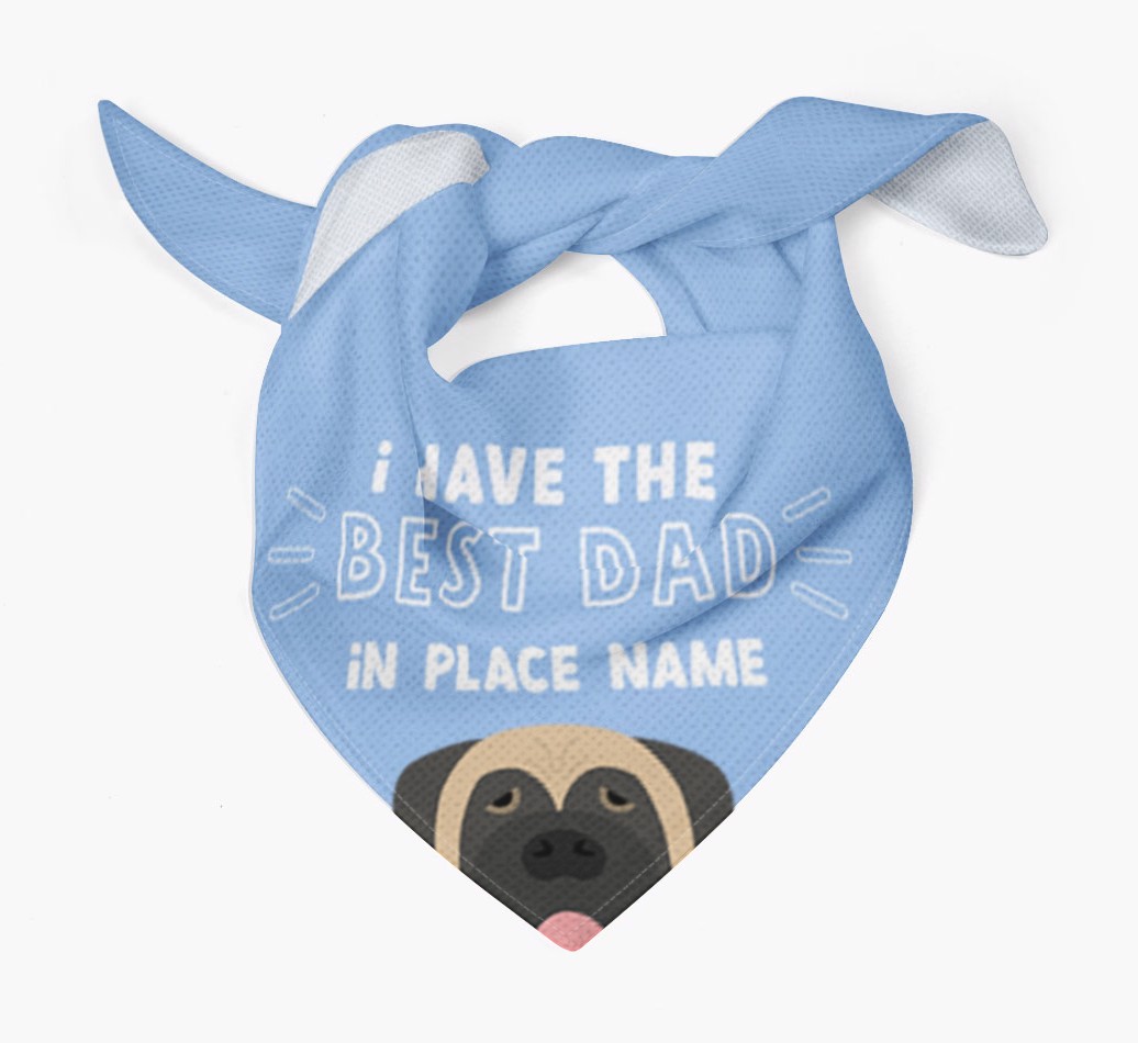 Best Dad In Town: Personalised {breedFullName} Bandana
