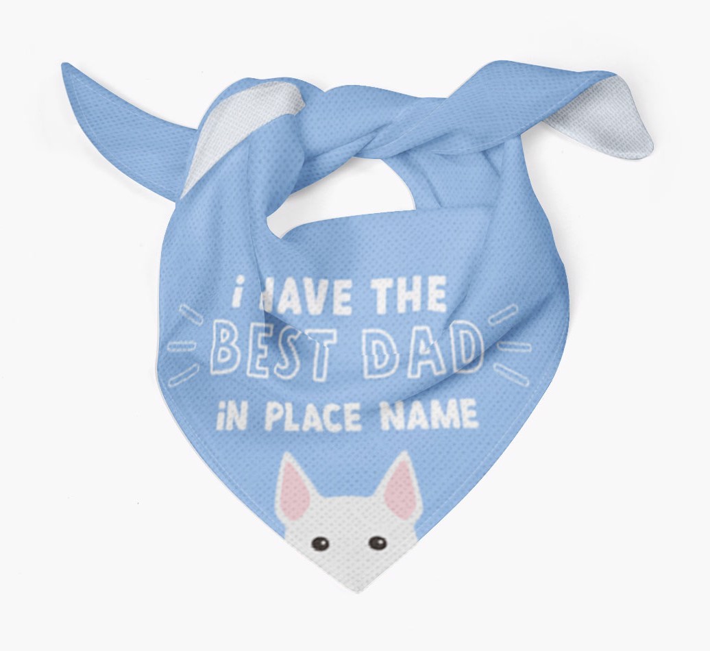 Best Dad In Town: Personalised {breedFullName} Bandana