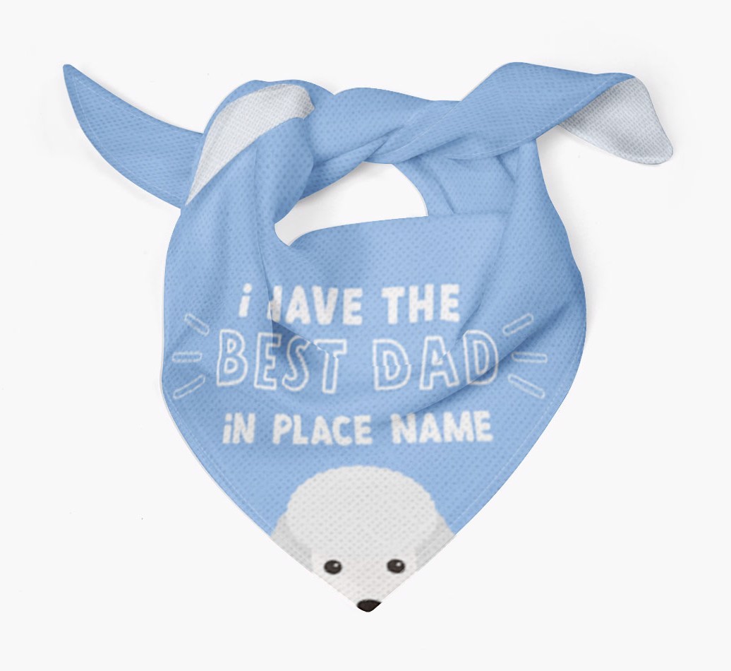 Best Dad In Town: Personalised {breedFullName} Bandana