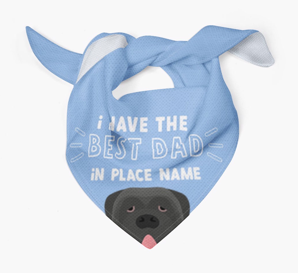 Best Dad In Town: Personalised {breedFullName} Bandana