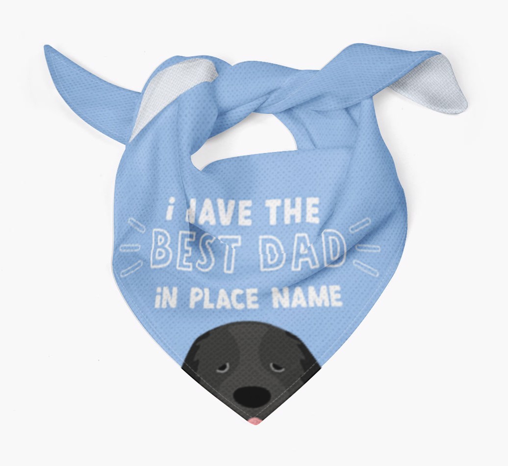 Best Dad In Town: Personalised {breedFullName} Bandana