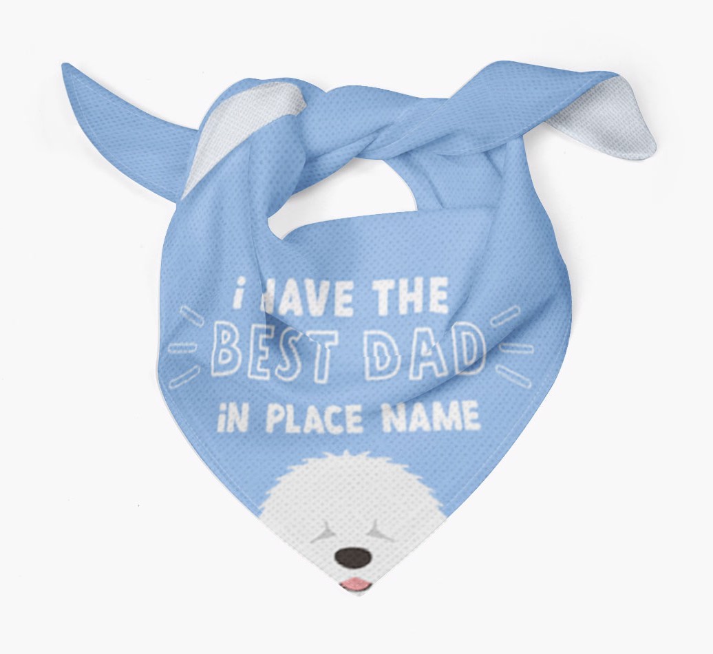 Best Dad In Town: Personalised {breedFullName} Bandana