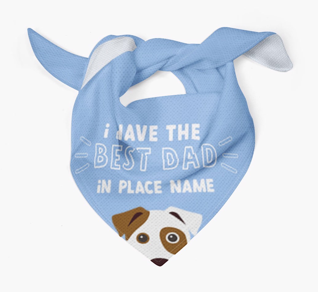 Best Dad In Town: Personalised {breedFullName} Bandana
