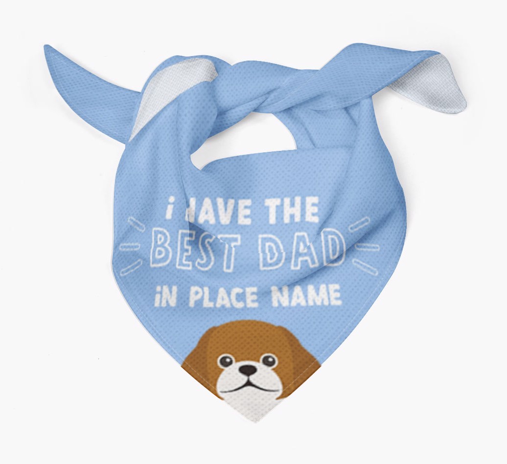 Best Dad In Town: Personalised {breedFullName} Bandana