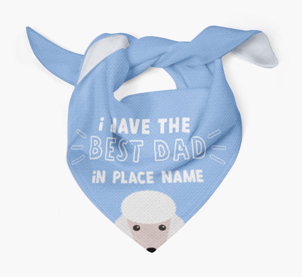 Best Dad In Town: Personalised {breedFullName} Bandana