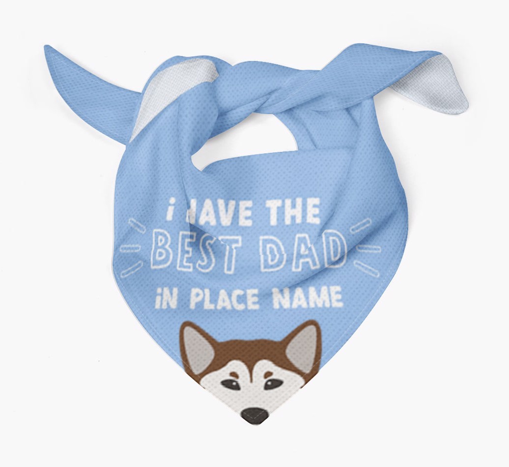 Best Dad In Town: Personalised {breedFullName} Bandana