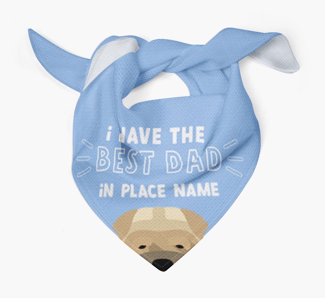 Best Dad In Town: Personalised {breedFullName} Bandana