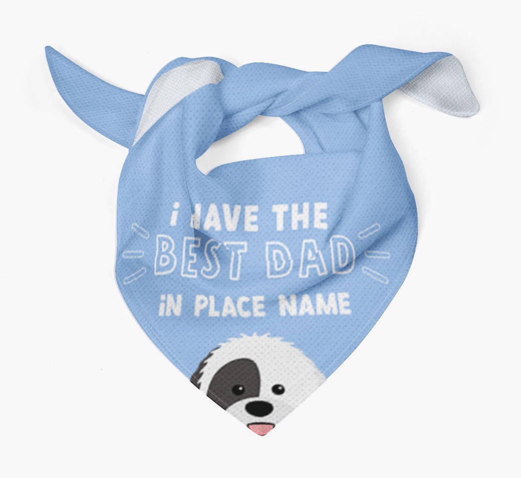 Best Dad In Town: Personalised {breedFullName} Bandana