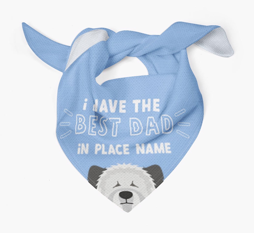 Best Dad In Town: Personalised {breedFullName} Bandana
