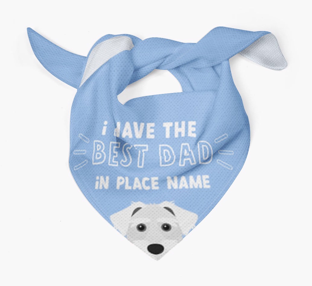Best Dad In Town: Personalised {breedFullName} Bandana
