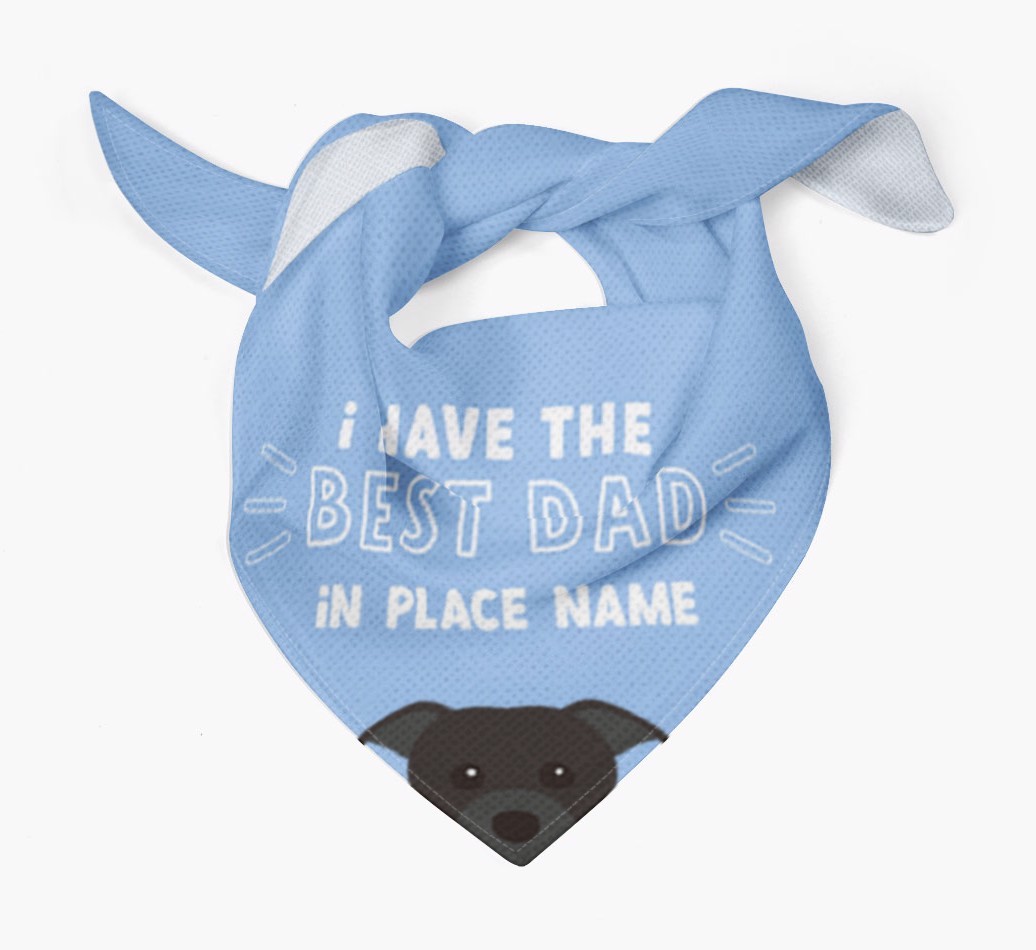 Best Dad In Town: Personalised {breedFullName} Bandana