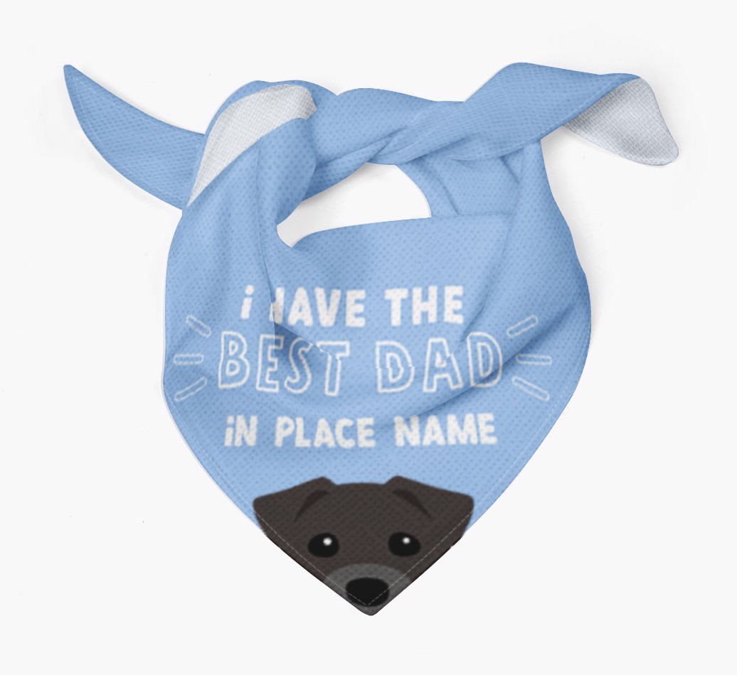 Best Dad In Town: Personalised {breedFullName} Bandana