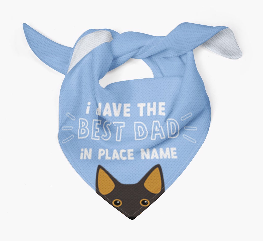 Best Dad In Town: Personalised {breedFullName} Bandana