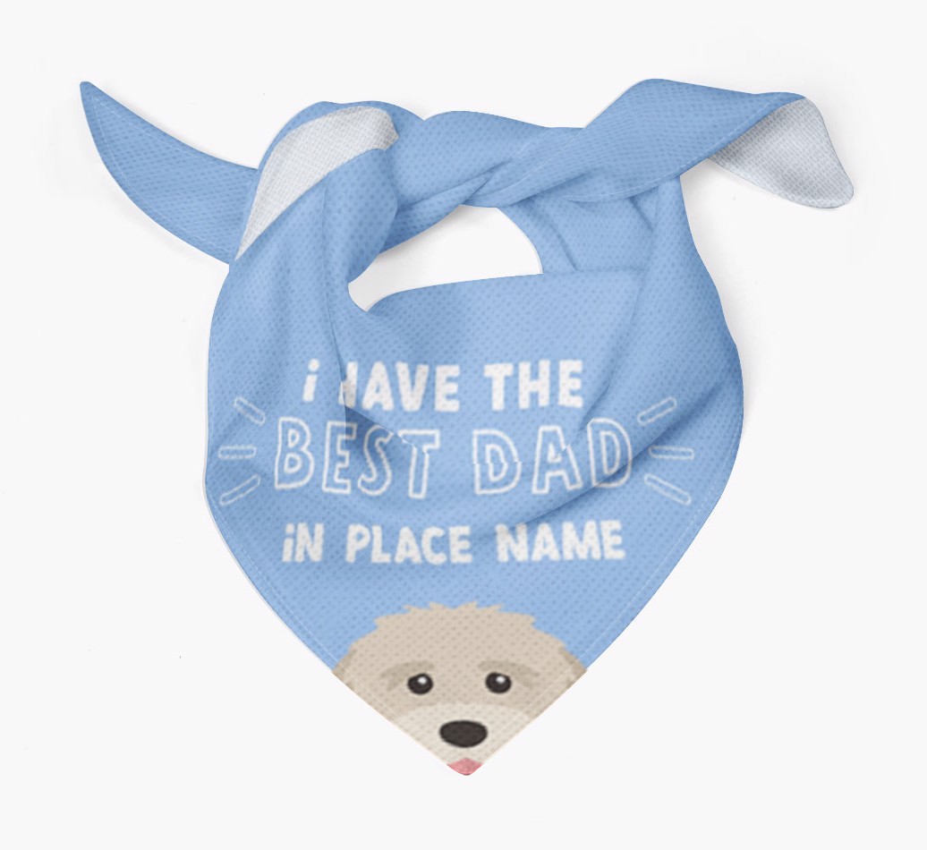 Best Dad In Town: Personalised {breedFullName} Bandana