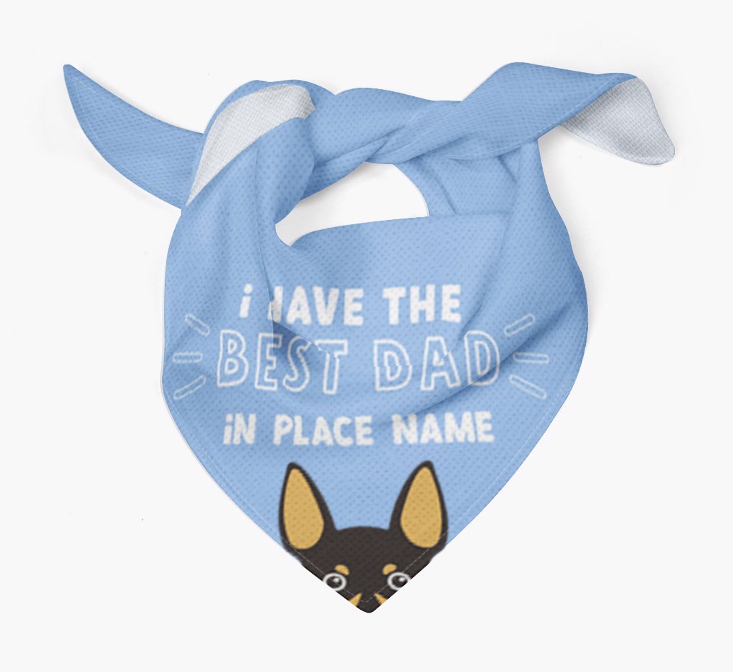 Best Dad In Town: Personalised {breedFullName} Bandana