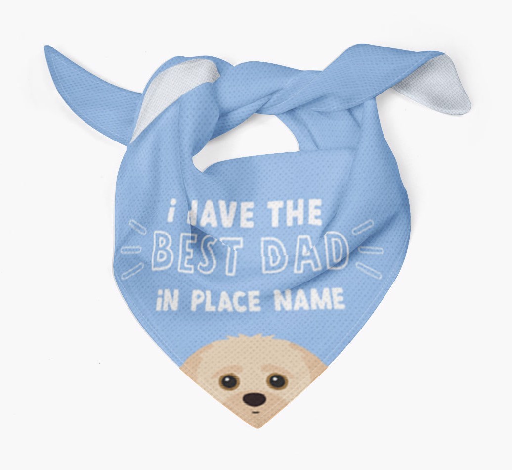 Best Dad In Town: Personalised {breedFullName} Bandana