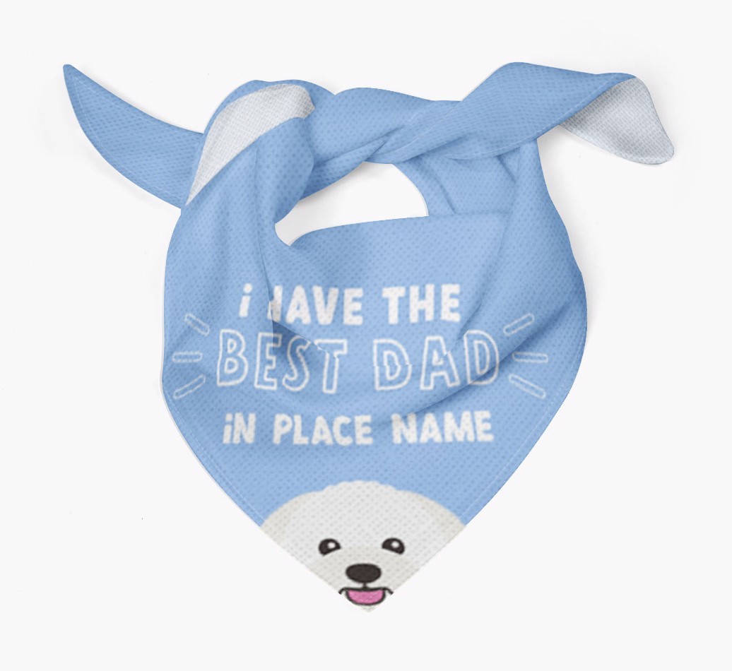 Best Dad In Town: Personalised {breedFullName} Bandana