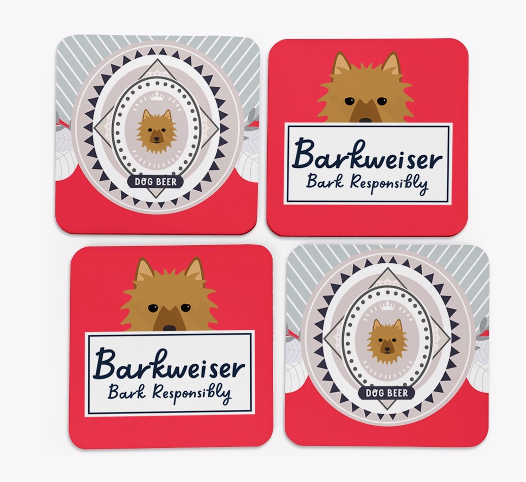 Barkweiser: Personalised {breedFullName} Coasters