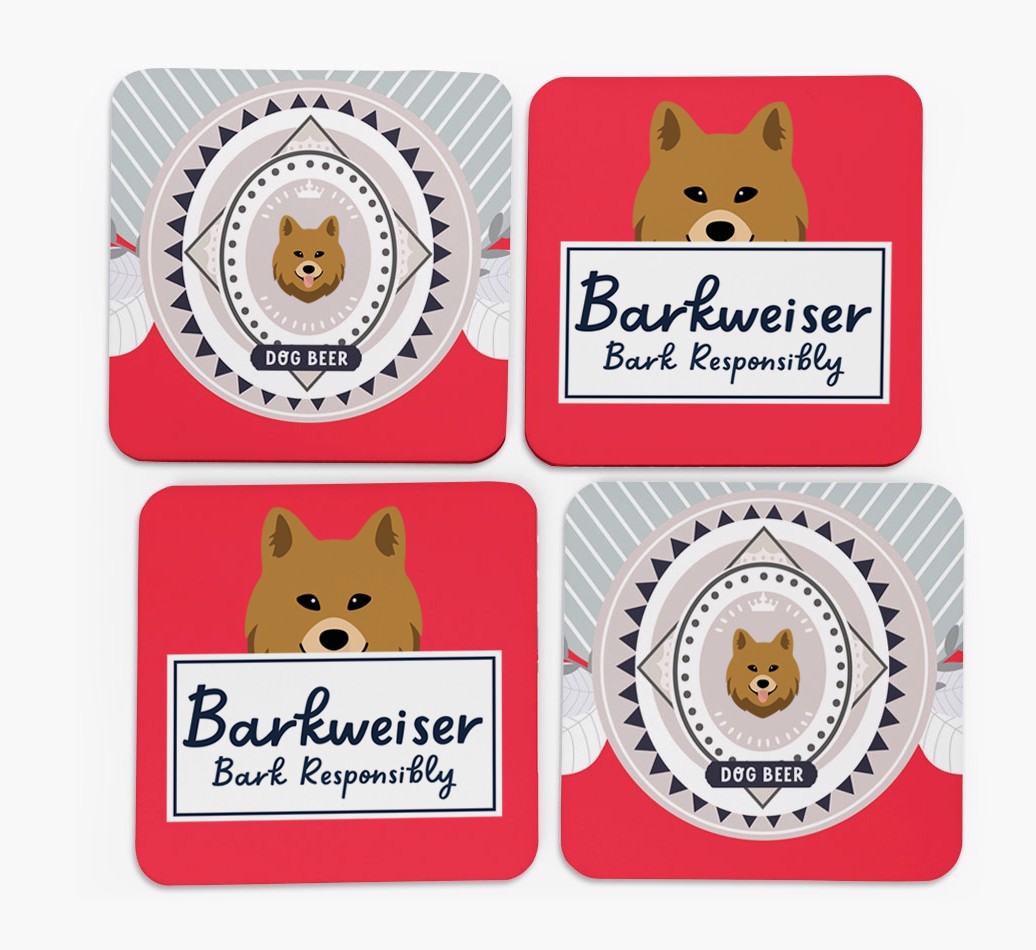Barkweiser: Personalised {breedFullName} Coasters