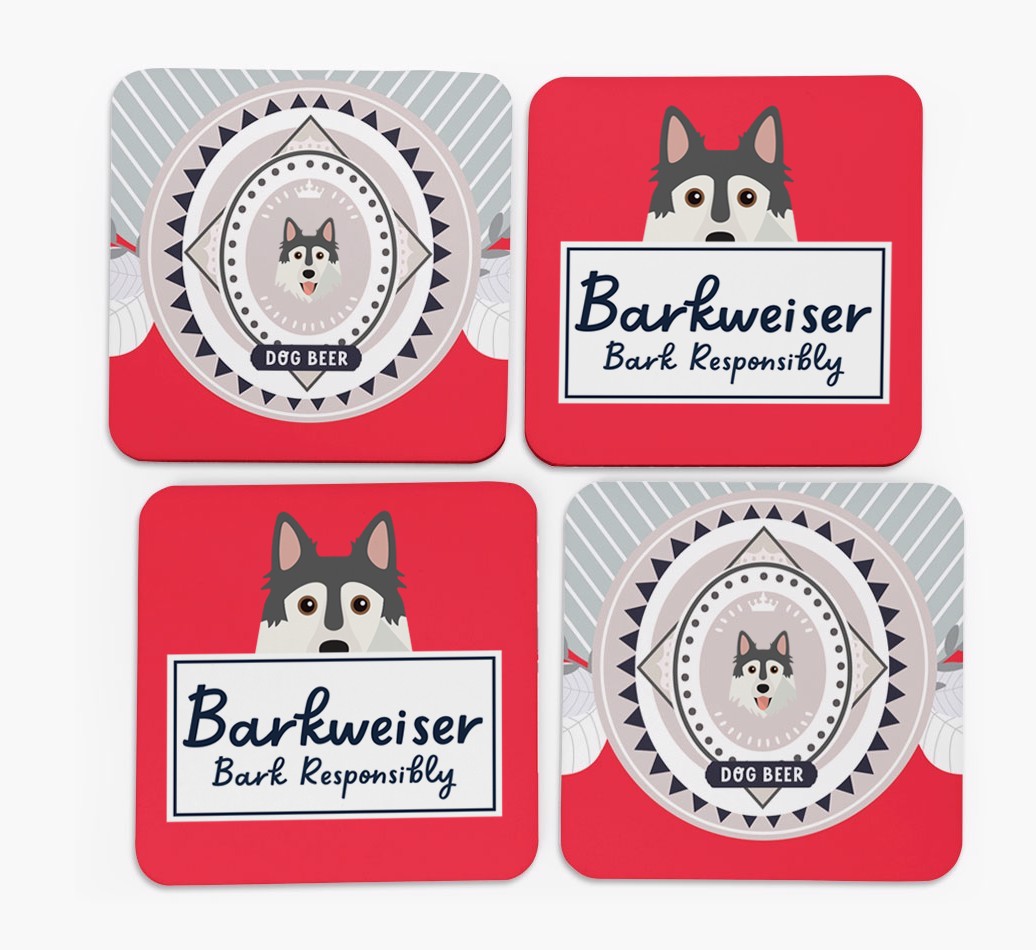 Barkweiser: Personalised {breedFullName} Coasters